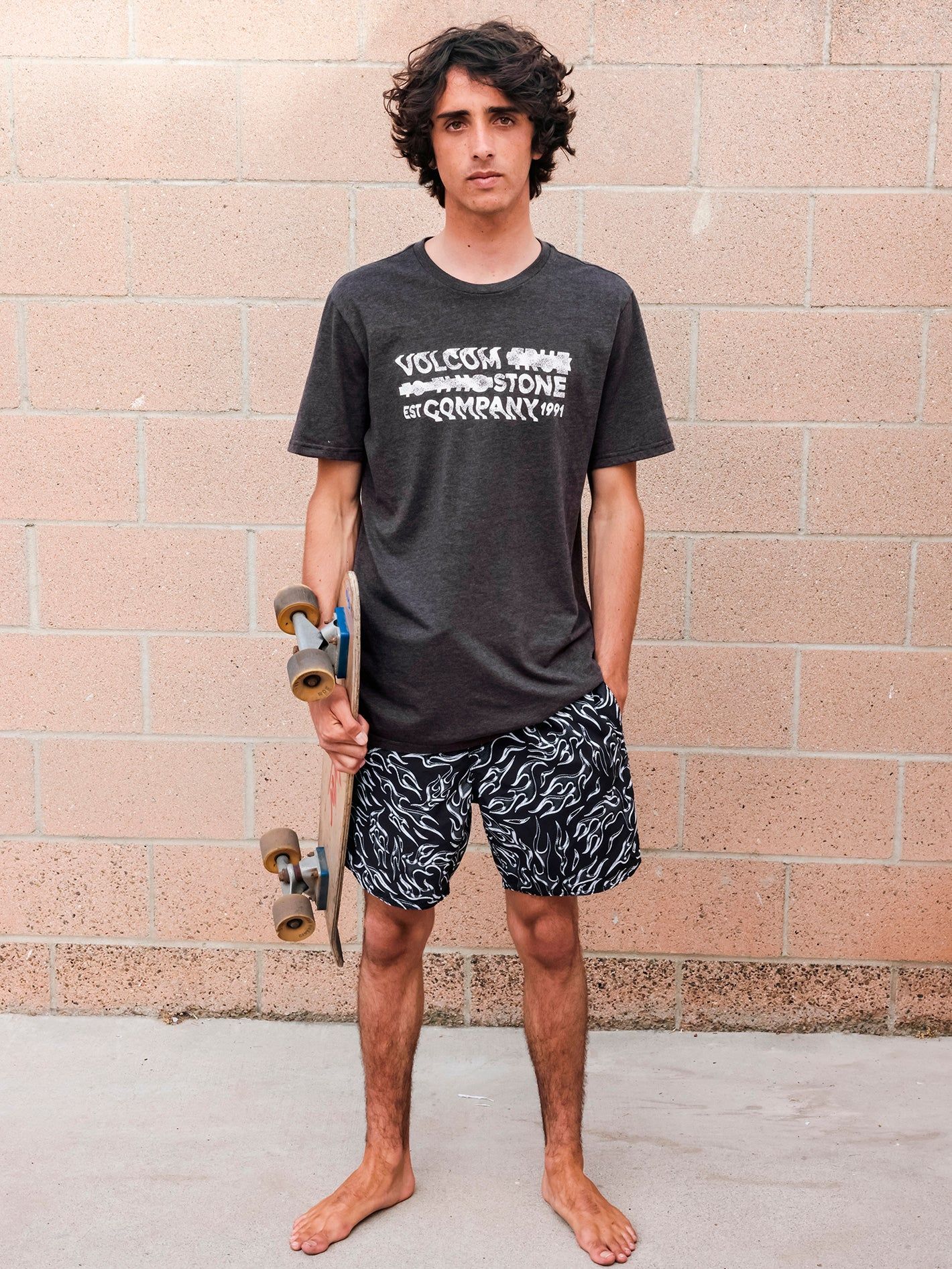 Redacted Short Sleeve Tee - Dark Black Heather sold by Volcom
