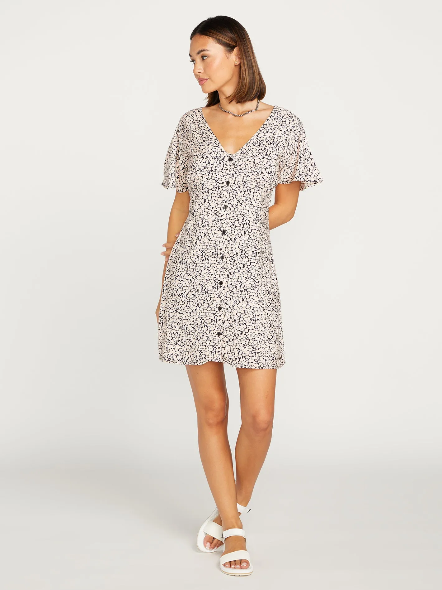 Poppin Stone Dress - Melon sold by Volcom