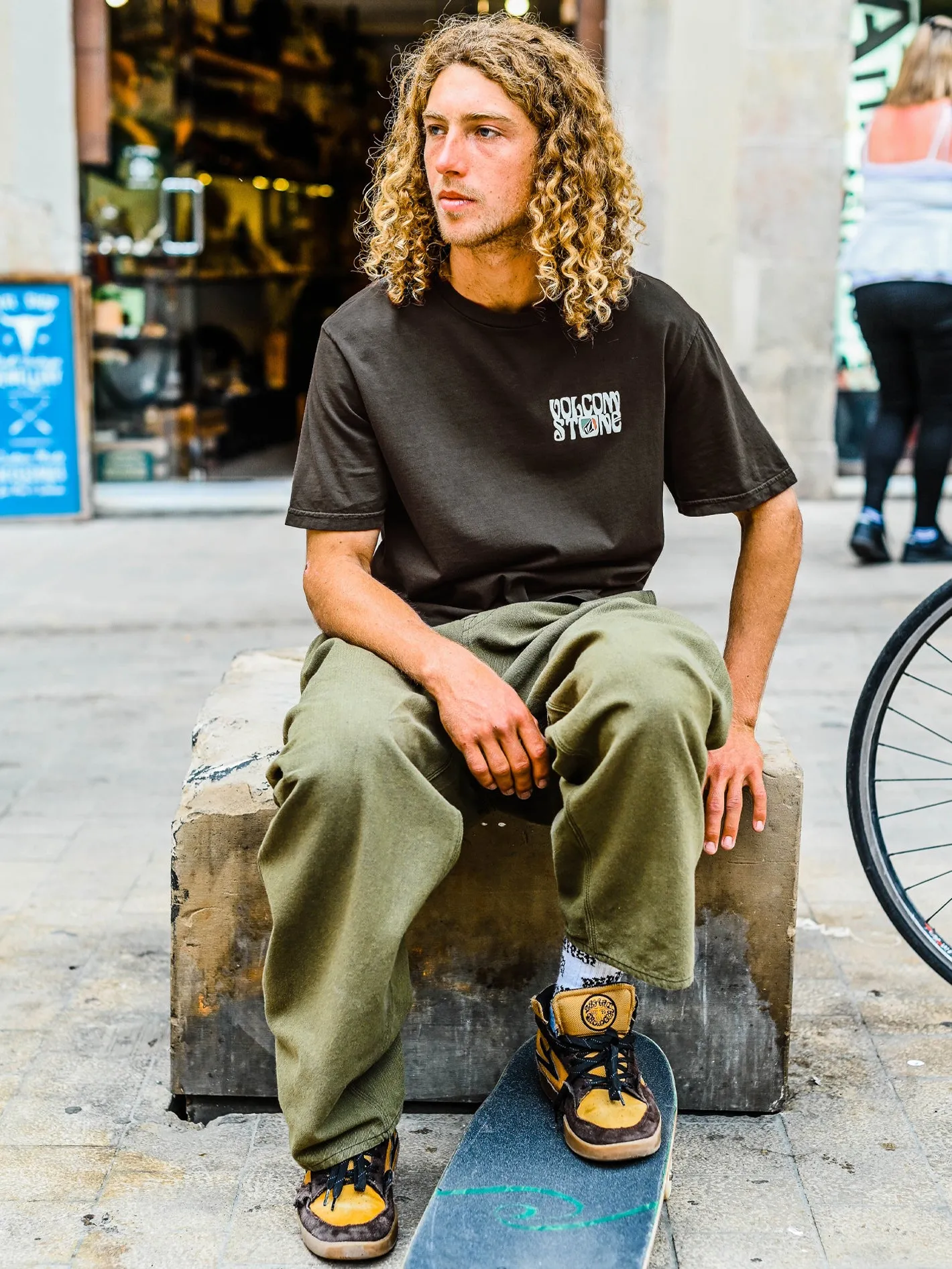 Feline Short Sleeve Tee - Rinsed Black sold by Volcom product image thumbnail 3
