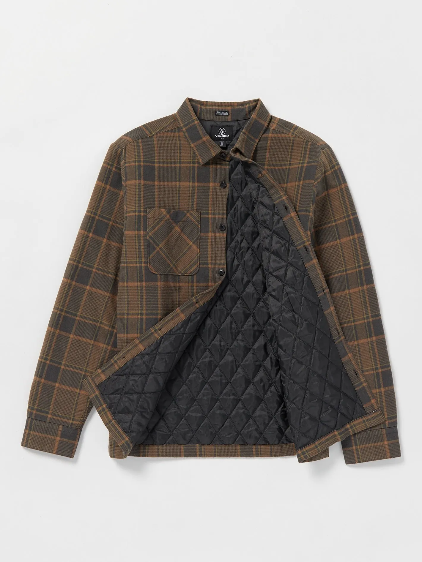 Brickstone Lined Flannel Long Sleeve Shirt - Mud sold by Volcom product image thumbnail 3
