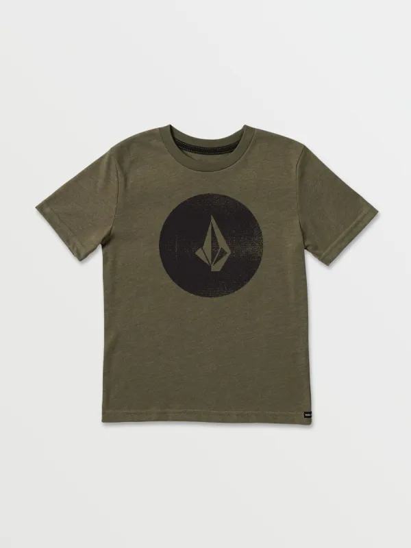 Little Boys Stencil Stone Short Sleeve Tee - Martini Olive sold by Volcom