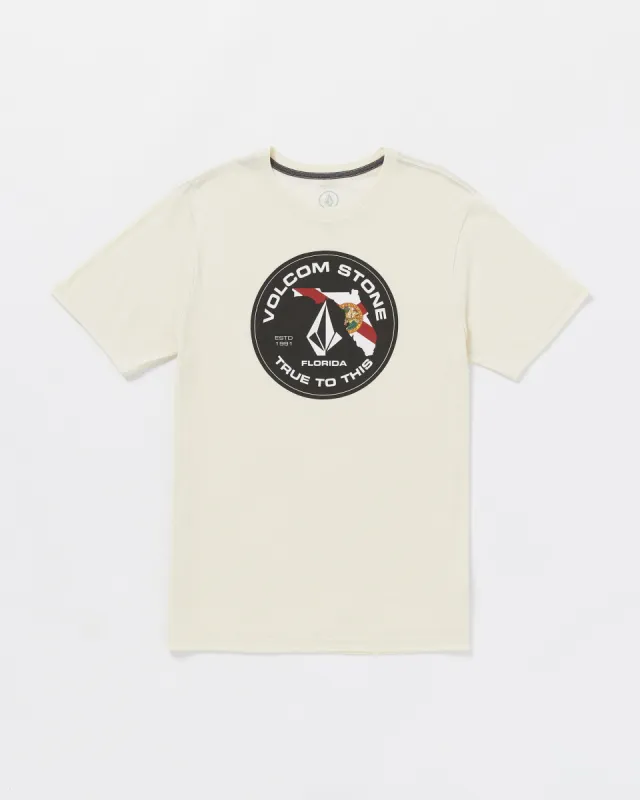 Florida Flag Short Sleeve Tee - Off White Heather sold by Volcom