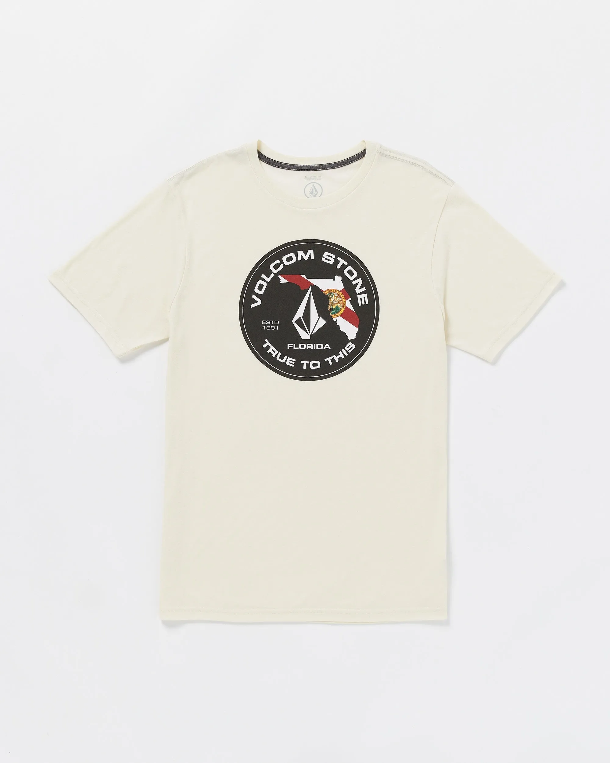 Florida Flag Short Sleeve Tee - Off White Heather sold by Volcom