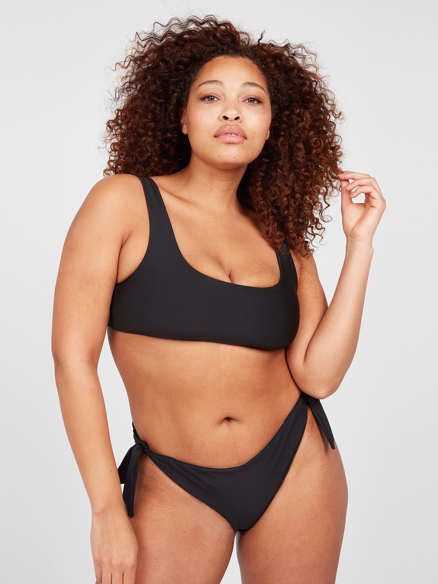 Simply Seamless Scoop Plus Size Bikini Top - Black sold by Volcom