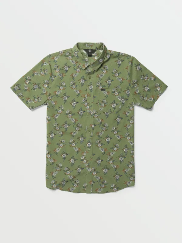 Warbler Woven Short Sleeve Shirt - Squadron Green sold by Volcom