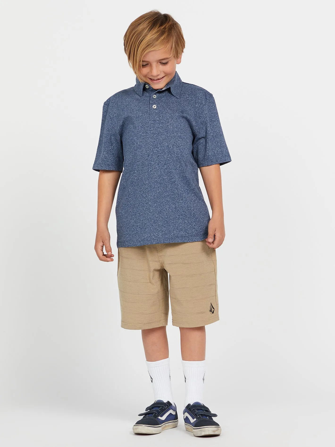 Big Boys Wowzer Short Sleeve Polo - Baja Indigo sold by Volcom