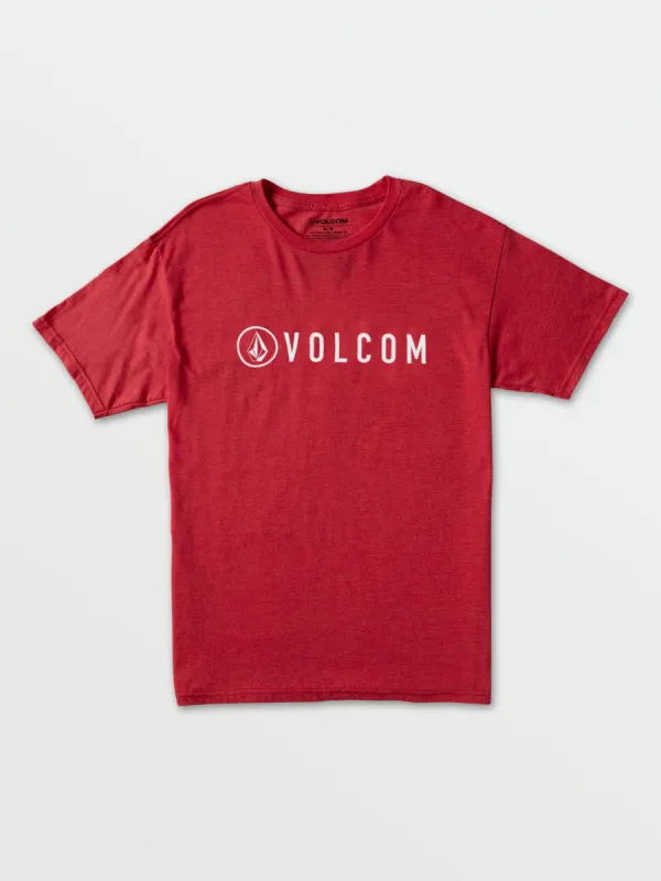 Header Short Sleeve Heather Tee - Heather Red sold by Volcom