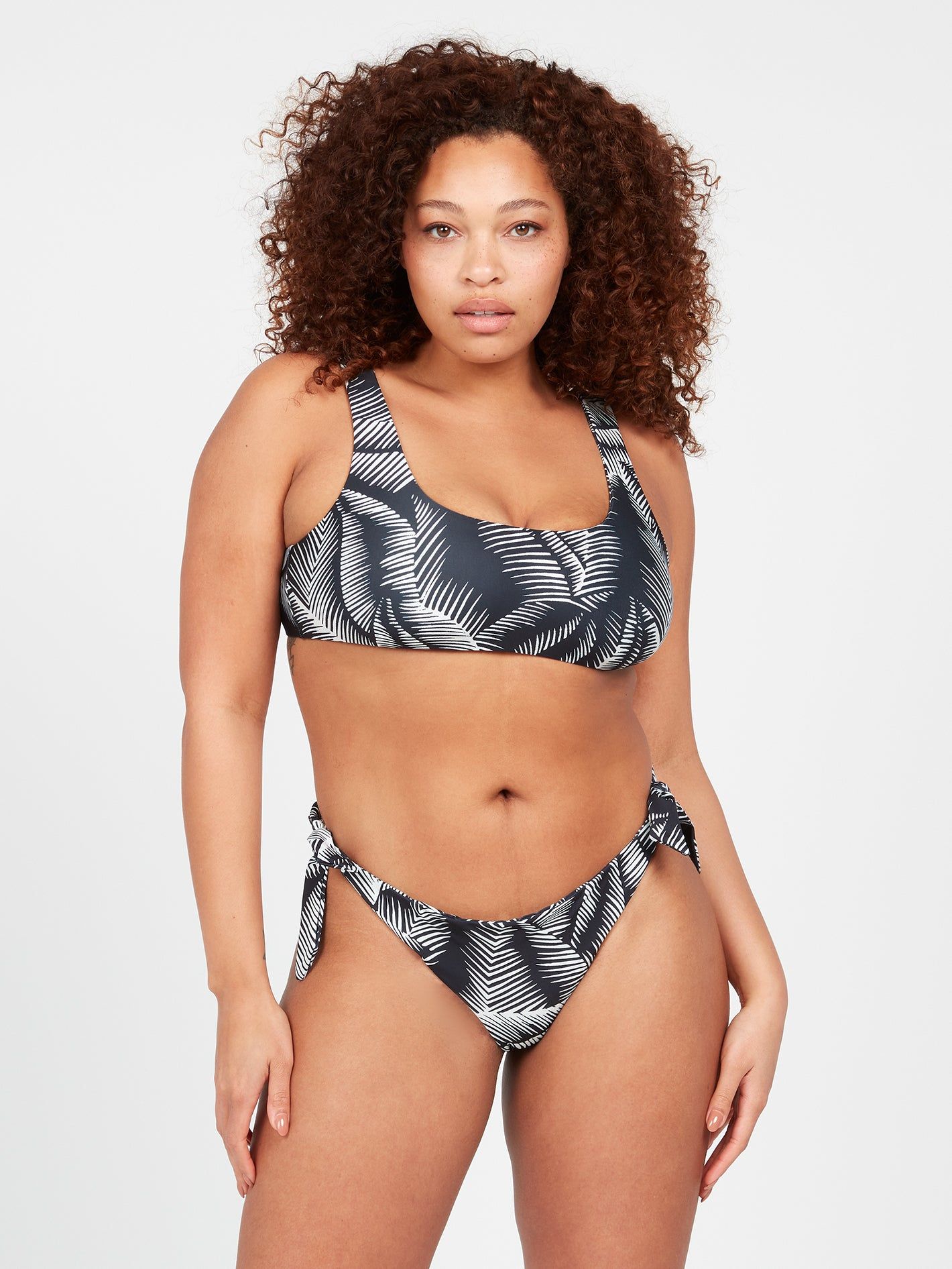 Stay Or Leaf Tie Side Hipster Plus Size Bikini Bottom - Black sold by Volcom product image thumbnail 3