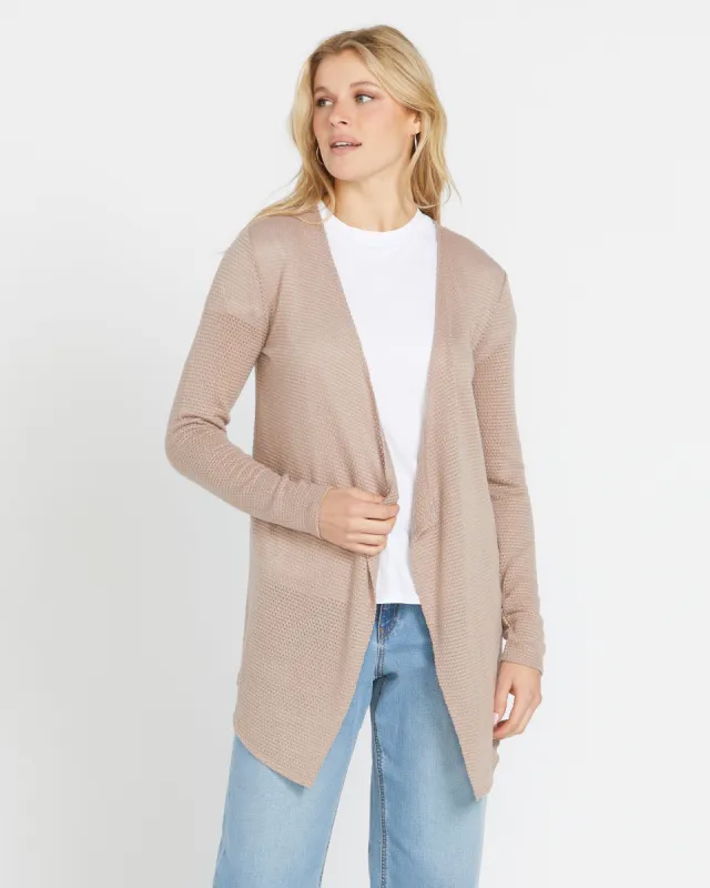 Go Go Wrap Cardigan - Stone sold by Volcom