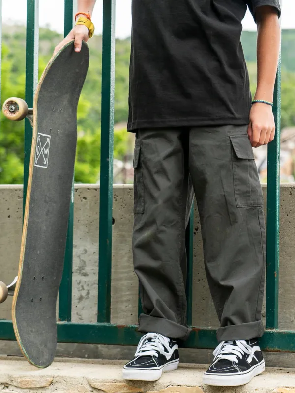 Big Boys March Cargo Elastic Waist Pants - Stealth sold by Volcom