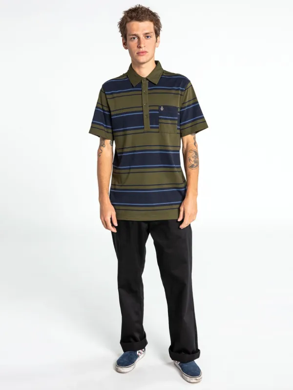 Ego Flow Polo Short Sleeve - Military sold by Volcom