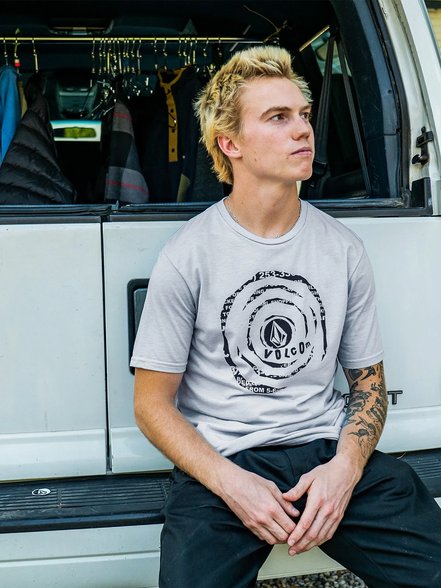 Shred Stone Short Sleeve Tee - Cali Blue Heather sold by Volcom