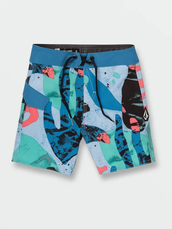 Little Boys Knife Aquatic Mod-Tech Trunks - Washed Blue sold by Volcom