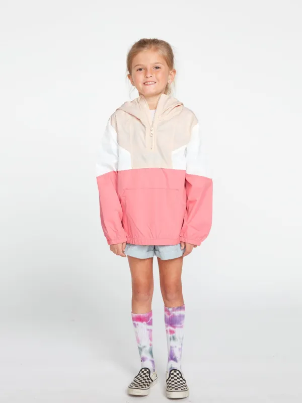 Girls Wind Stoned Windbreaker - Coral Haze sold by Volcom
