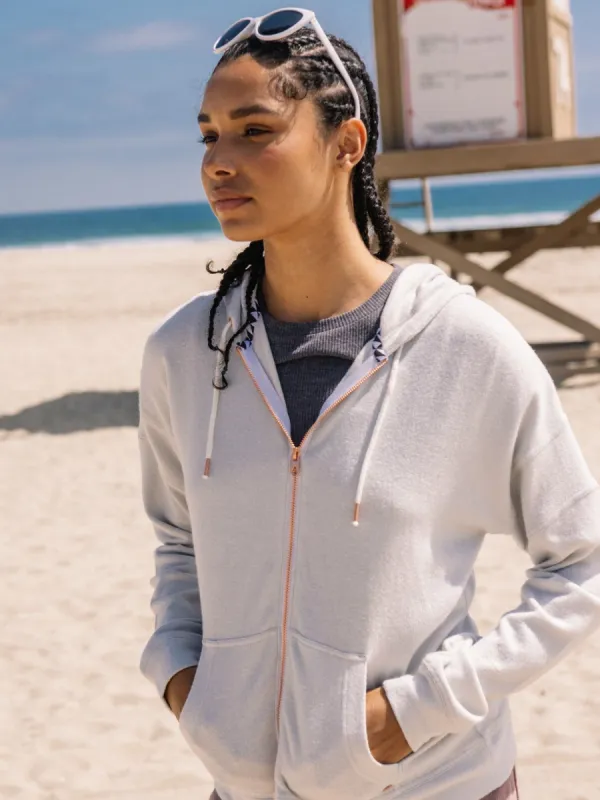 Lived In Lounge Zip Fleece - Light Grey sold by Volcom