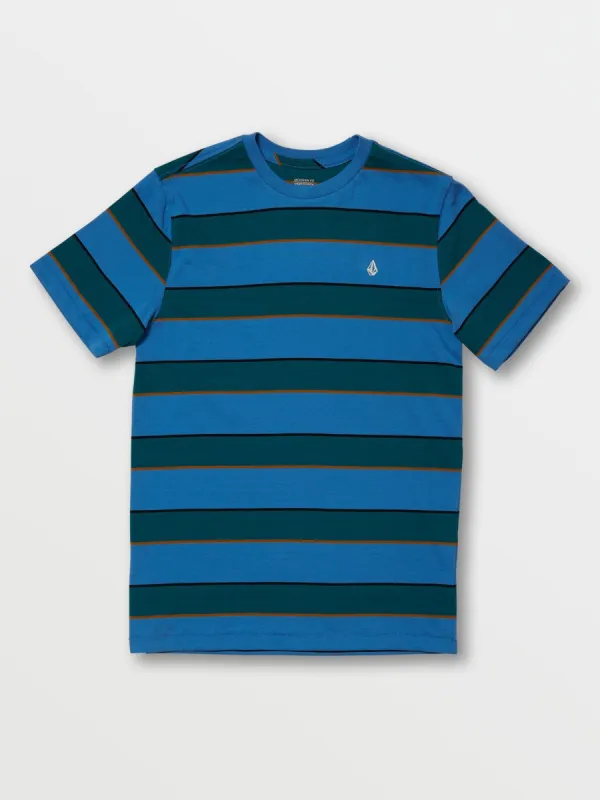 Big Boys Keates Stripe Crew Short Sleeve - Ballpoint Blue sold by Volcom