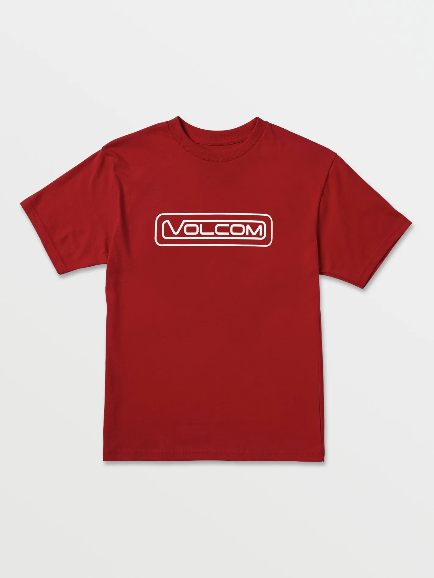 Big Boys Striper Short Sleeve Tee - Ribbon Red sold by Volcom