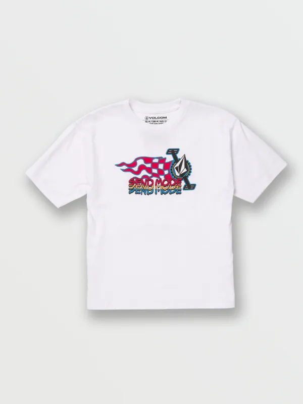 Little Boys Crank It Up Short Sleeve Tee - White sold by Volcom