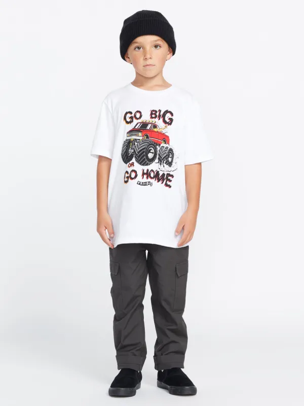 Little Boys Going Big Short Sleeve Tee - White sold by Volcom