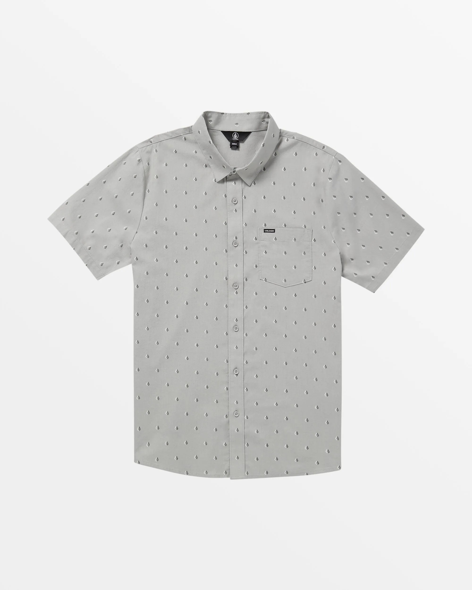 Macking Short Sleeve Woven Top - Grey sold by Volcom