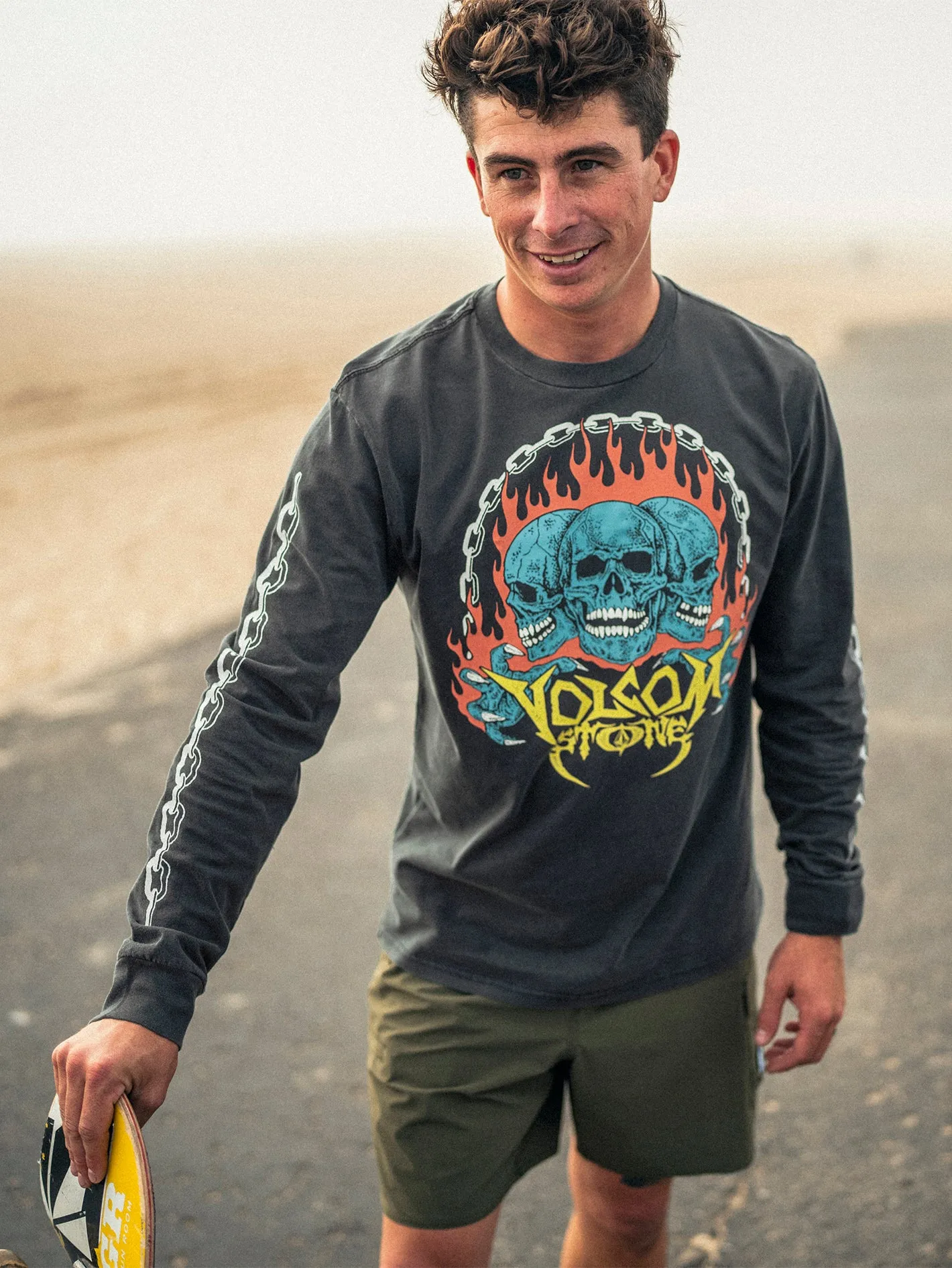 Hot Headed Long Sleeve Tee - Stealth sold by Volcom product image thumbnail 3