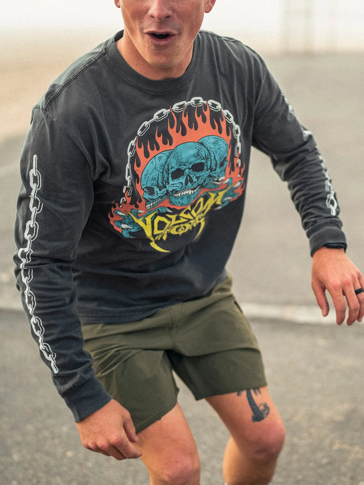 Hot Headed Long Sleeve Tee - Stealth sold by Volcom product image thumbnail 2