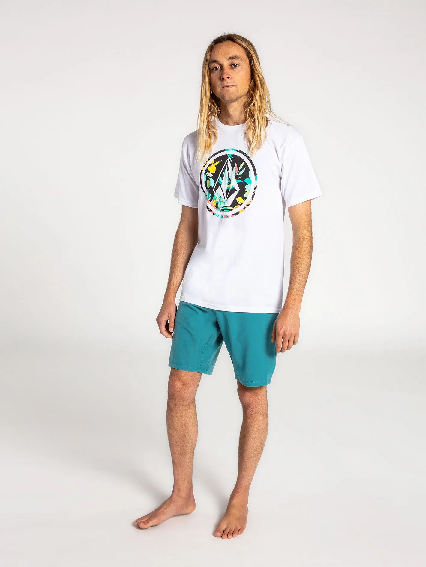 Circle Stone Fill Short Sleeve Tee - White Combo sold by Volcom product image thumbnail 3