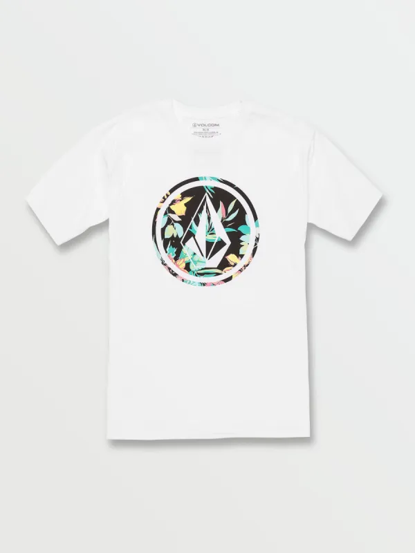 Circle Stone Fill Short Sleeve Tee - White Combo sold by Volcom