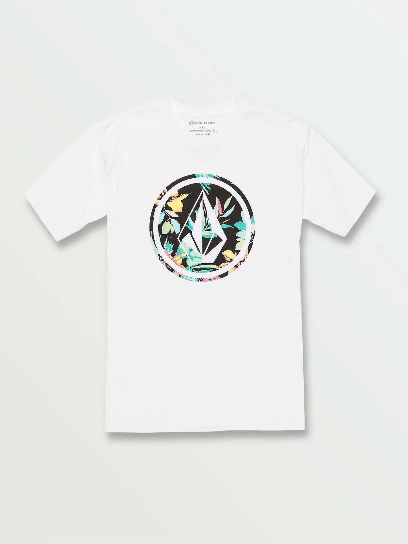 Circle Stone Fill Short Sleeve Tee - White Combo sold by Volcom