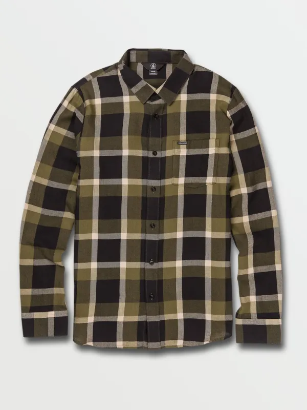 Curwin Long Sleeve Flannel - Military sold by Volcom