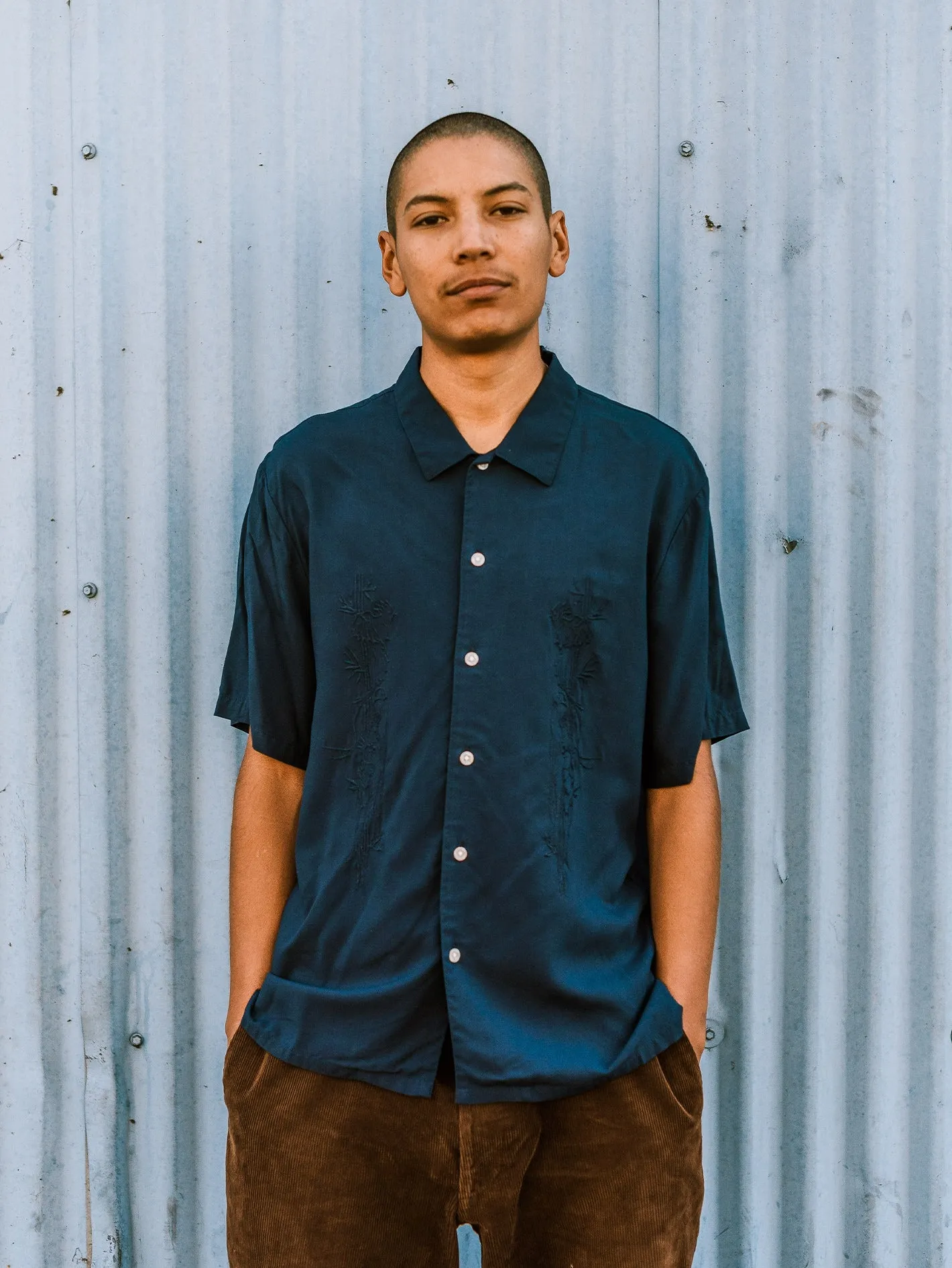 Louie Lopez Short Sleeve Shirt - Navy sold by Volcom