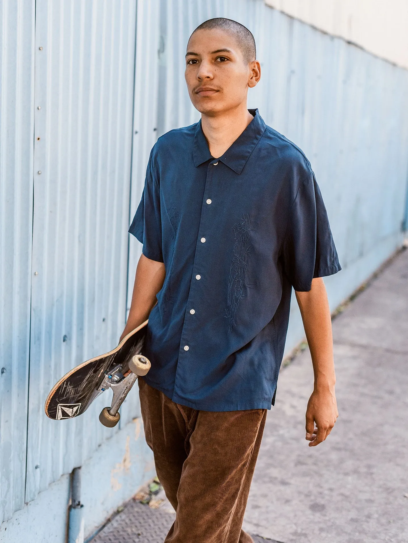 Louie Lopez Short Sleeve Shirt - Navy sold by Volcom product image thumbnail 2