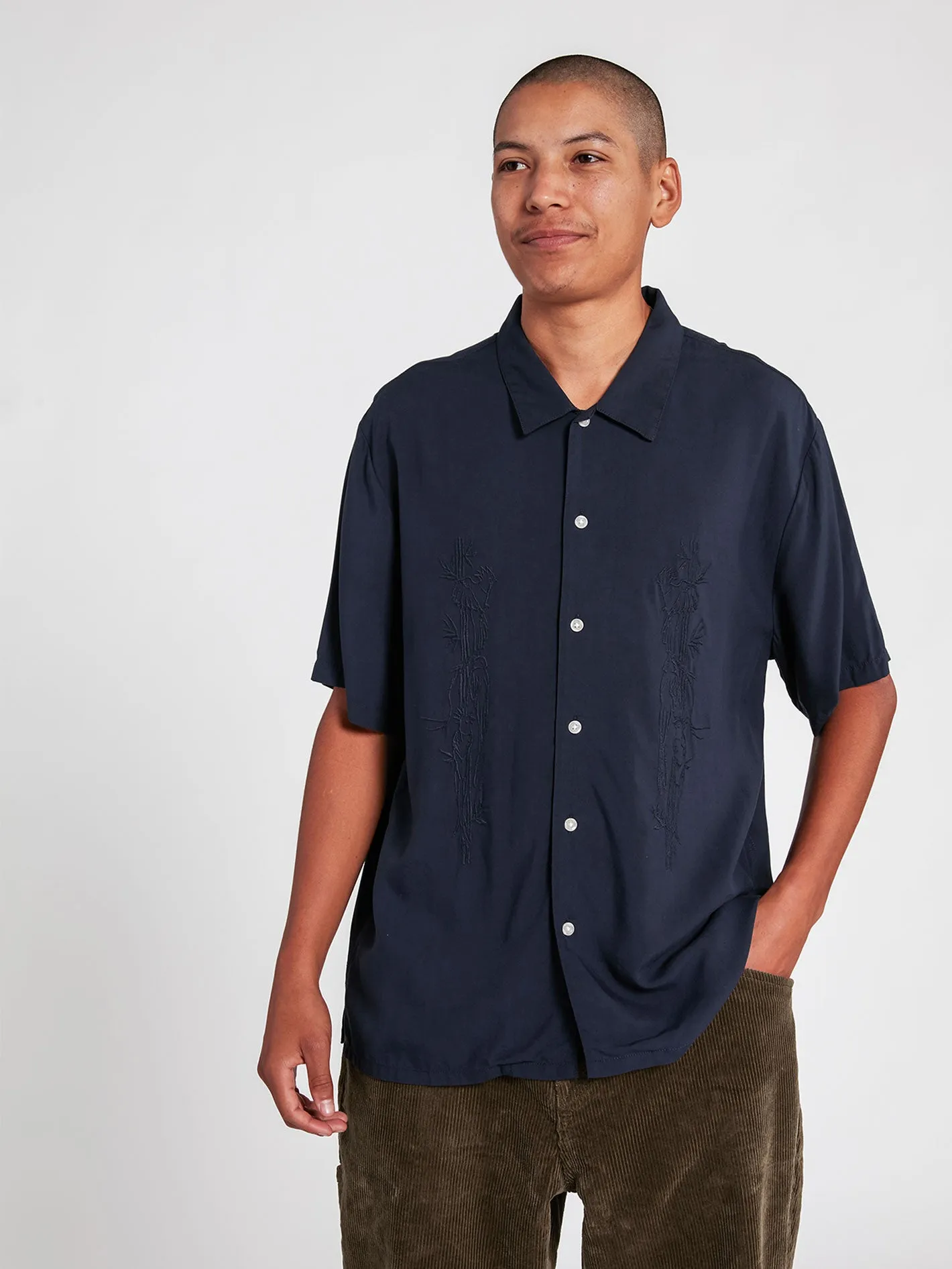 Louie Lopez Short Sleeve Shirt - Navy sold by Volcom product image thumbnail 3