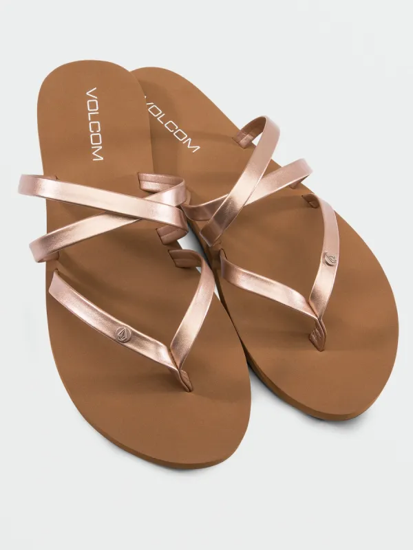 Easy Breezy II Sandals - Rose Gold sold by Volcom