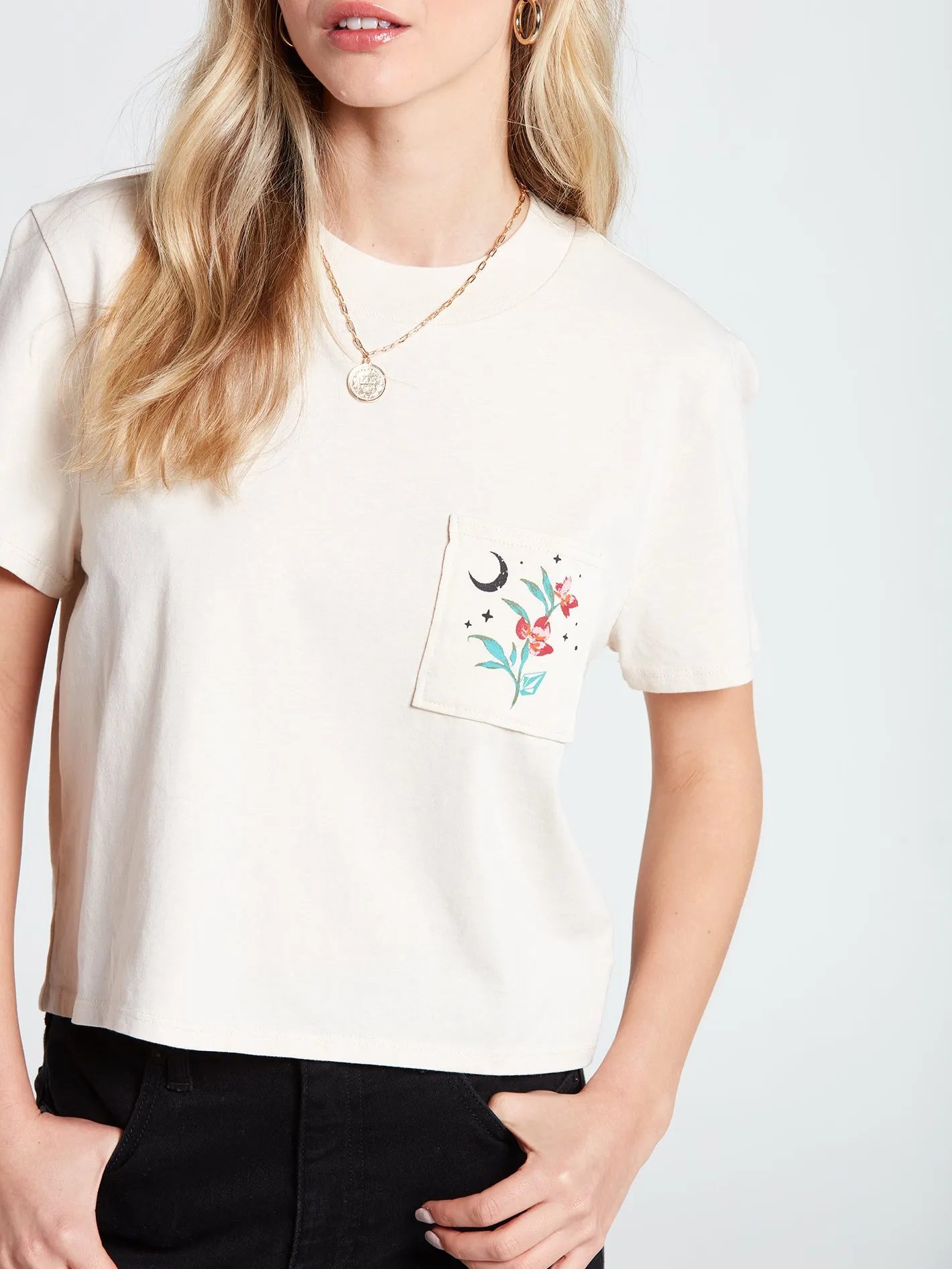 Pocket Dial Tee - Bone sold by Volcom product image thumbnail 5