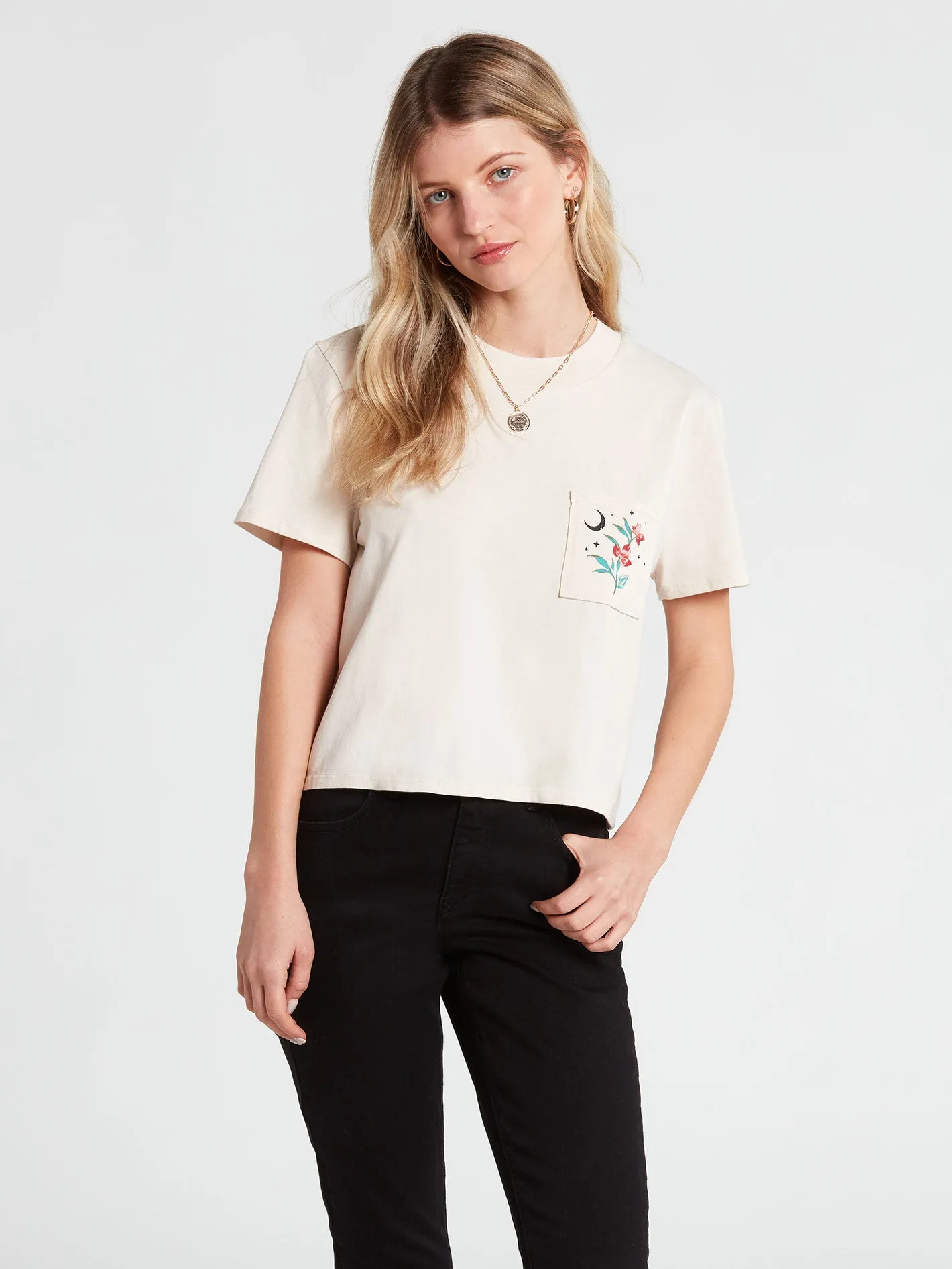 Pocket Dial Tee - Bone sold by Volcom product image thumbnail 3