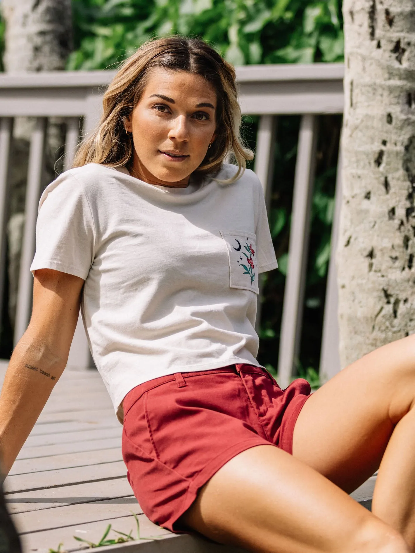 Pocket Dial Tee - Bone sold by Volcom product image thumbnail 2