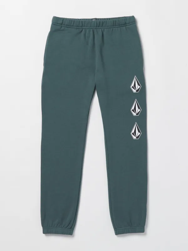 Big Boys Iconic Stone Elastic Waist Fleece Pants - Dark Slate made by Volcom