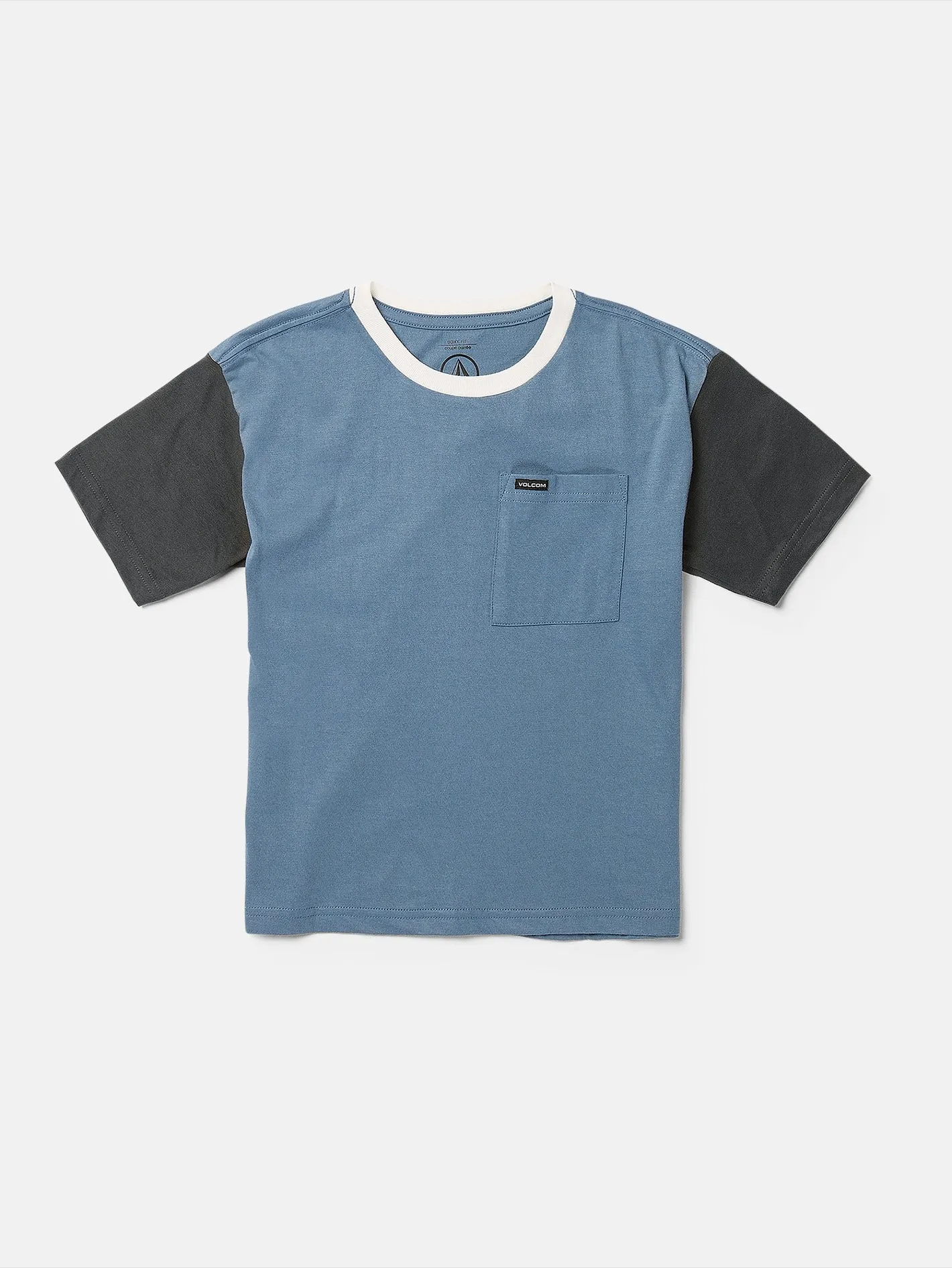 Little Boys Overgrown Short Sleeve Shirt - Stone Blue sold by Volcom