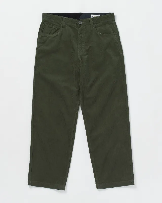 Frickin Loose Tapered Corduroy Pants - Squadron Green sold by Volcom