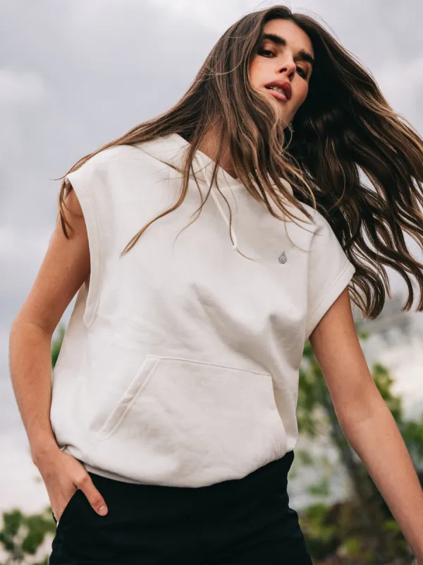 Sleeveless Hoodie - Star White sold by Volcom