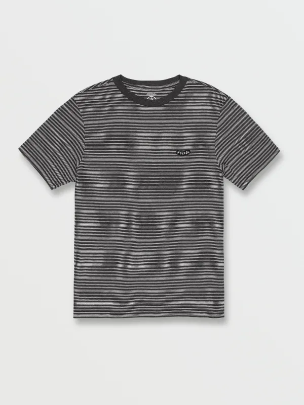 Static Stripe Crew Short Sleeve Shirt - Black sold by Volcom