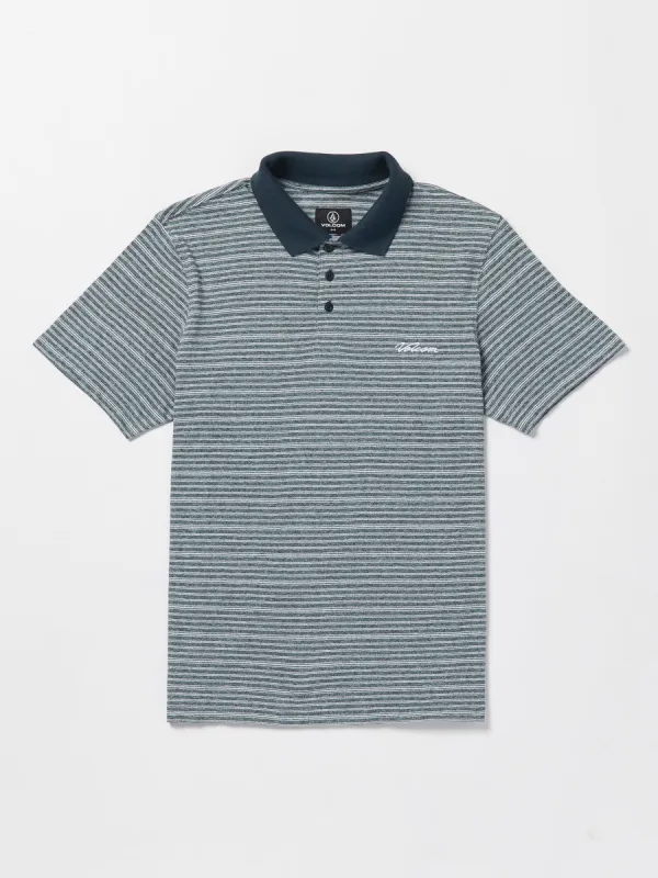 Static Stone Polo Short Sleeve Shirt - Navy sold by Volcom