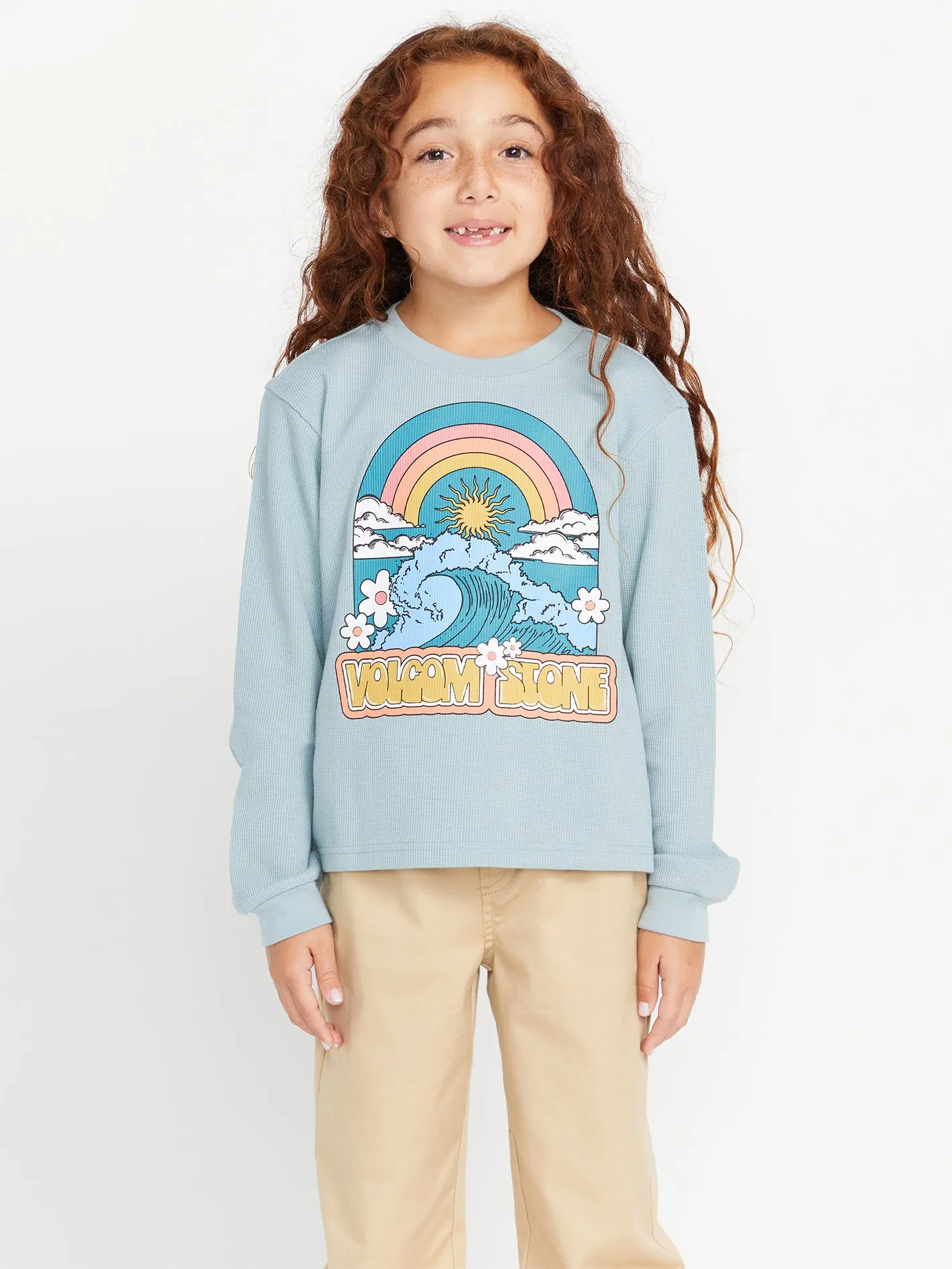 Girls Thermality Long Sleeve Tee - Smokey Blue sold by Volcom product image thumbnail 3