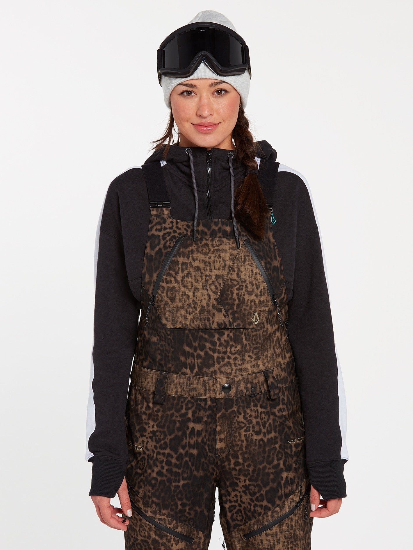 Womens Elm Stretch Gore Bib Overall - Leopard (2022) sold by Volcom product image thumbnail 3