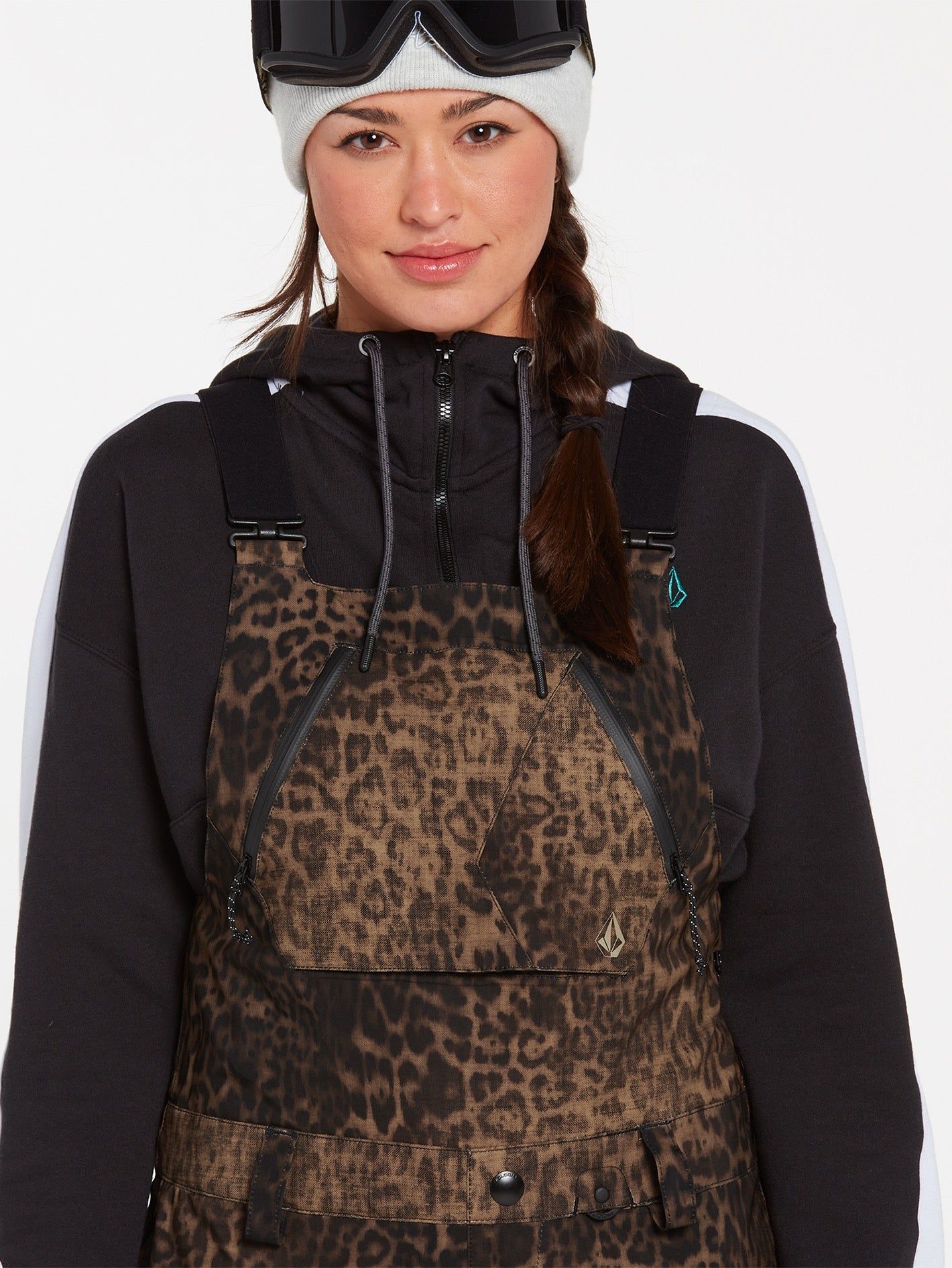 Womens Elm Stretch Gore Bib Overall - Leopard (2022) sold by Volcom product image thumbnail 4