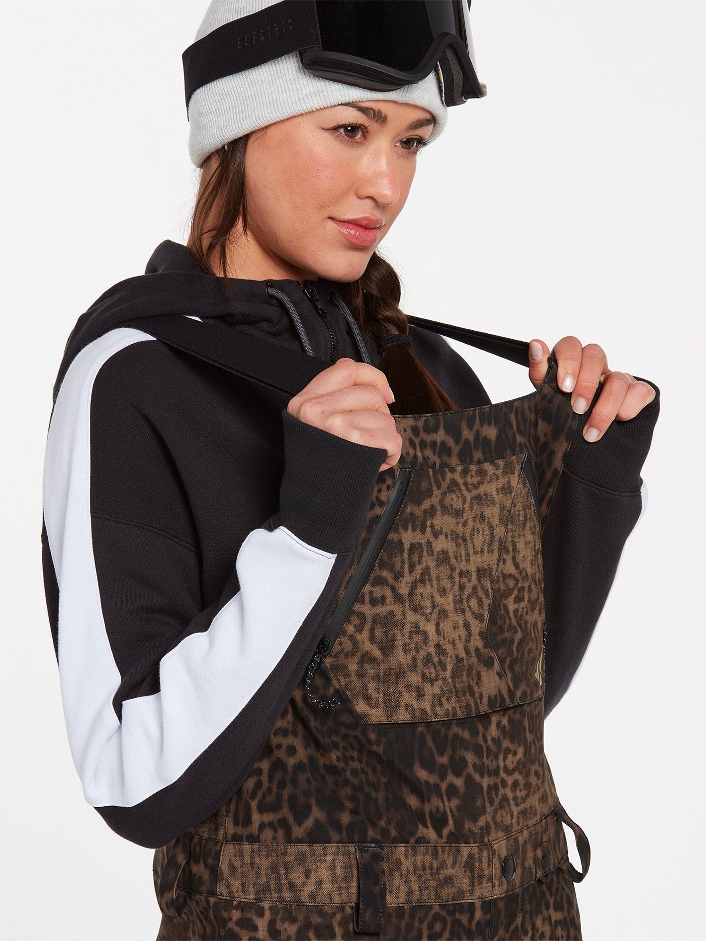Womens Elm Stretch Gore Bib Overall - Leopard (2022) sold by Volcom product image thumbnail 5