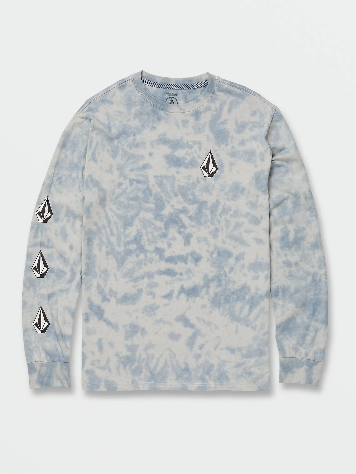 Iconic Stone Dye Long Sleeve Tee - Slate Blue sold by Volcom