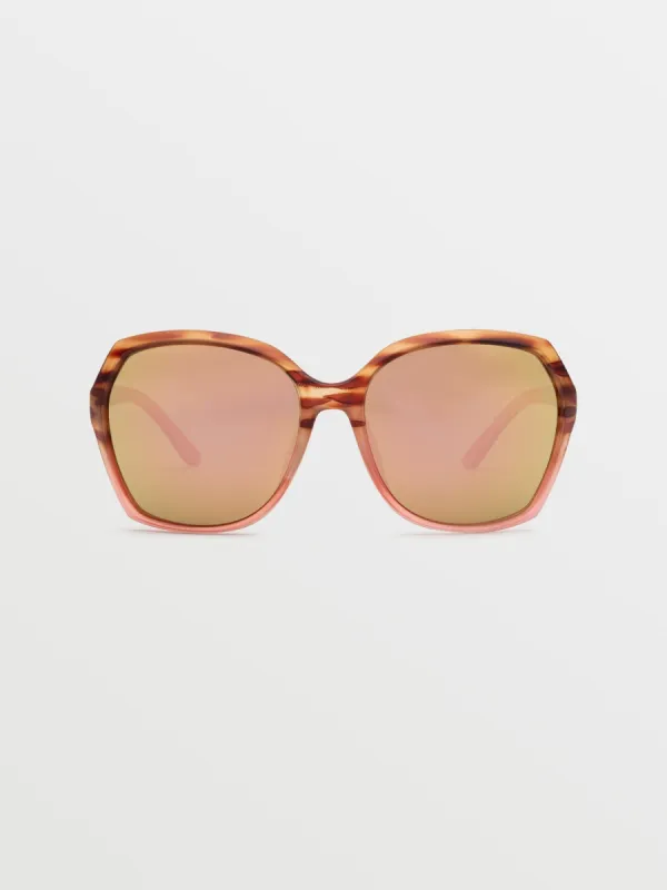 Psychic Sunglasses - Matte Punk Tort/Bronze Champagne Chrome sold by Volcom