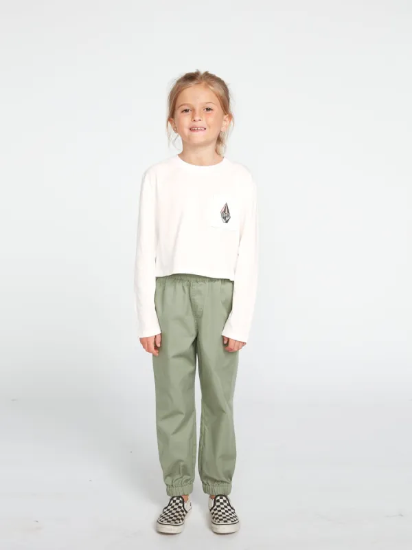 Girls Pocket Dial Long Sleeve Tee - Star White sold by Volcom